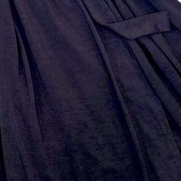 LuLaRoe Michelle Wrap Dress 2XL Navy Blue Solid Adjustable 3/4 Sleeve - Picture 3 of 10